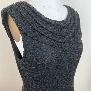 BEADED Silk Black Gorgeous by Cecily Brown Glamorous Sleeveless Top w low back.